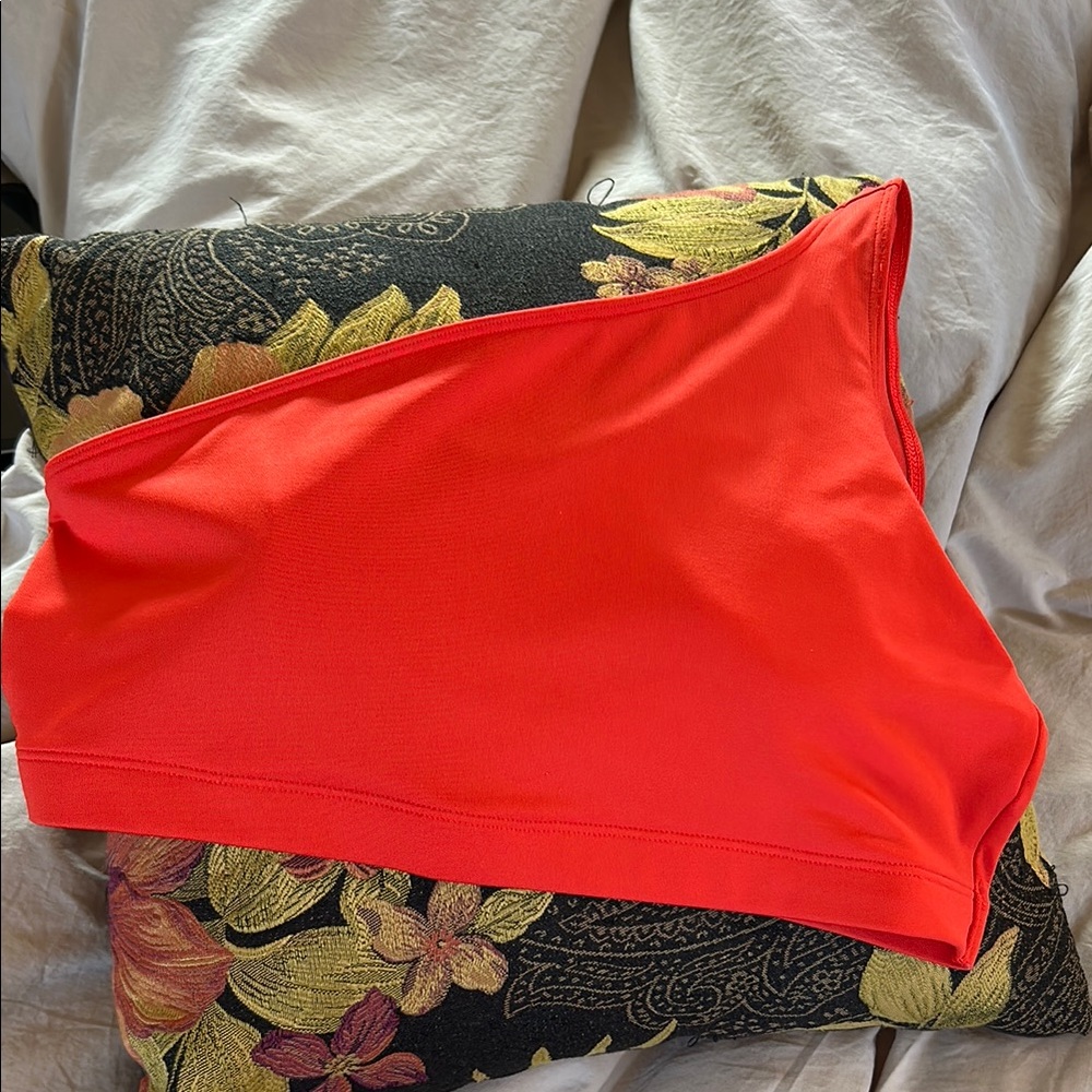 PINK Victoria's Secret Red One-Shoulder Top